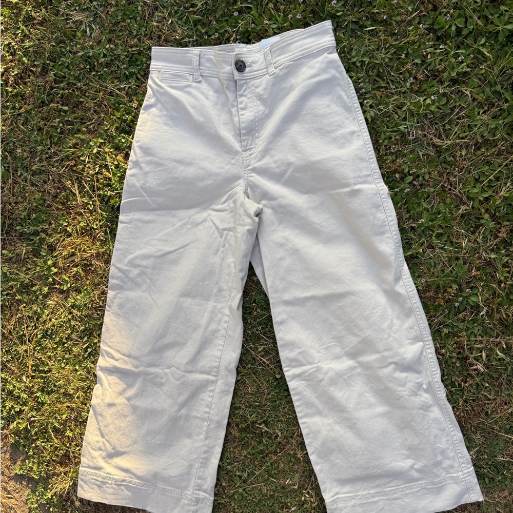 H&M Cream Wide-Leg Trousers